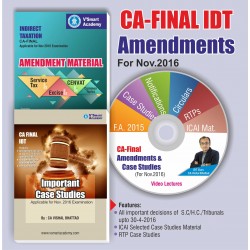 Vishal Bhattad CA Final Indirect Tax Amendments & IMP Case Studies For Nov 16 Attempts IDT